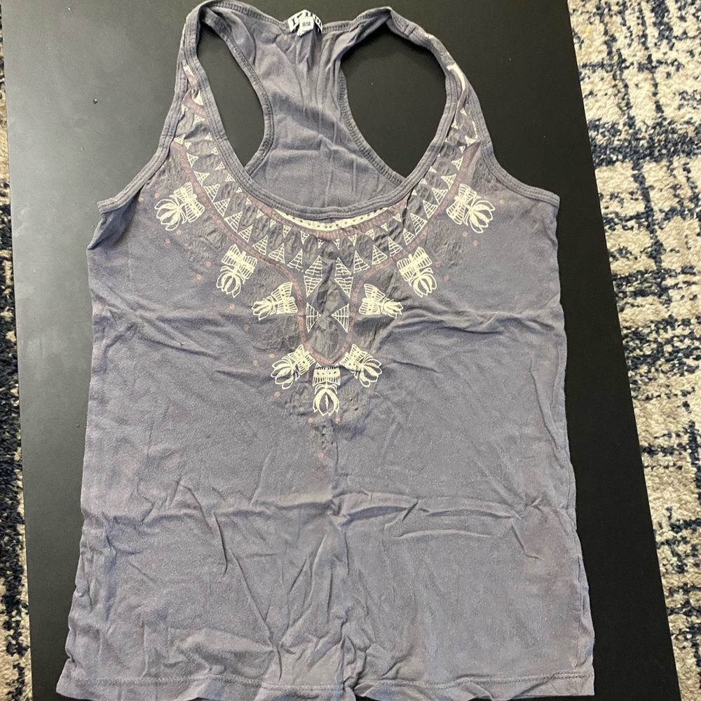 Gray racer back tank top
